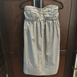 To the Max Strapless Pinstripe Dress